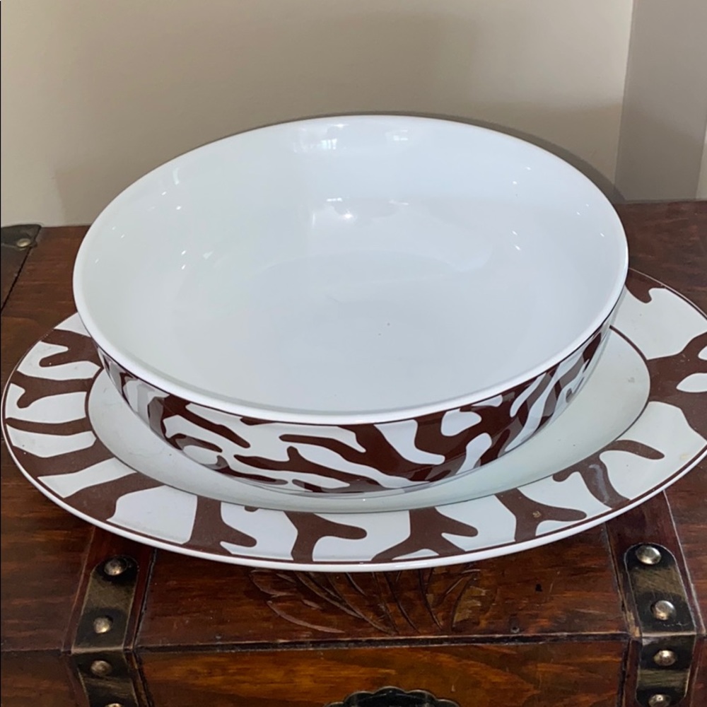 COPY - Ceramic plate with matching bowl